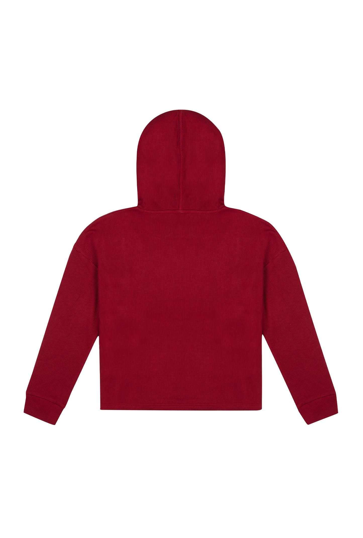 Waffle Oversize Hoodie - Wine