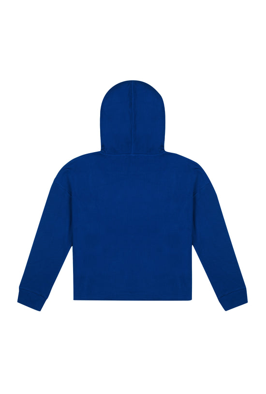 Waffle Zipper Sweatshirt - Lazuli Blue