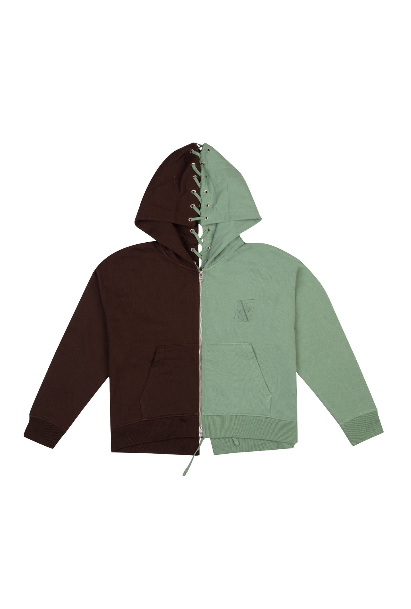 Birdeye Zipper Sweatshirt-Jade/Dark Oak