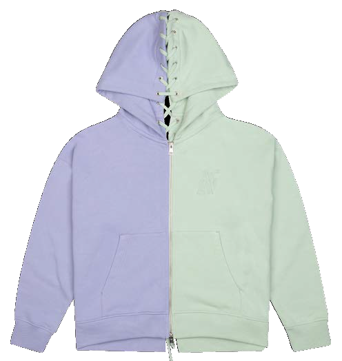 Birdeye Zipper Sweatshirt - Cameo Green&Digital Lavender