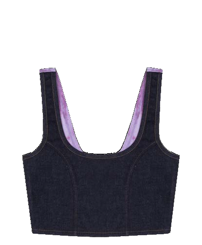 Navy Denim Tank Top - Sparkling Grape/Digital Lavender