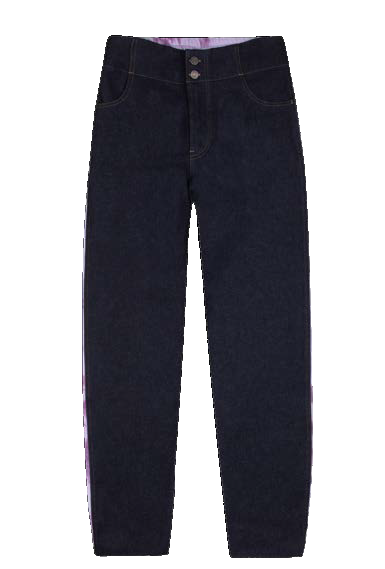 Navy Denim Boyfriend Sweatpant - Sparkling Grape/Digital Lavender