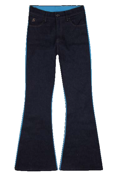 Denim Flare Pantolon - Lacivert/Mavi
