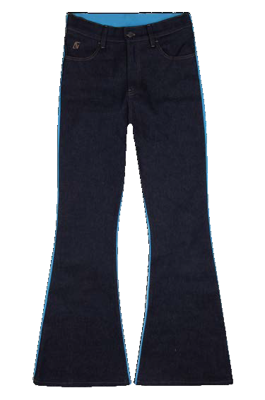 Load image into Gallery viewer, Navy Denim Flare Boyfriend Sweatpant -Tranquil Blue
