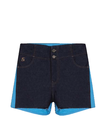 Navy Denim Shorts - Tranquil Blue