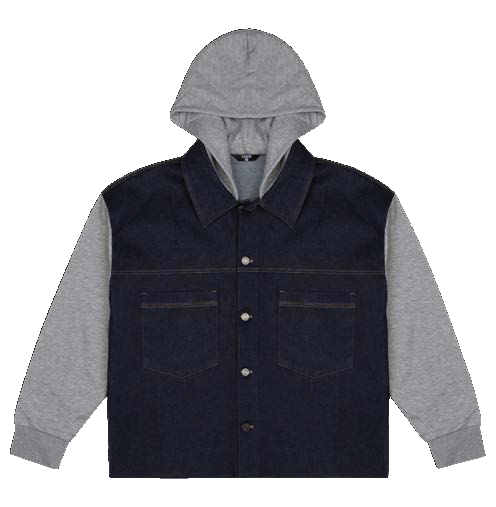 Navy Denim Jacket - Grey