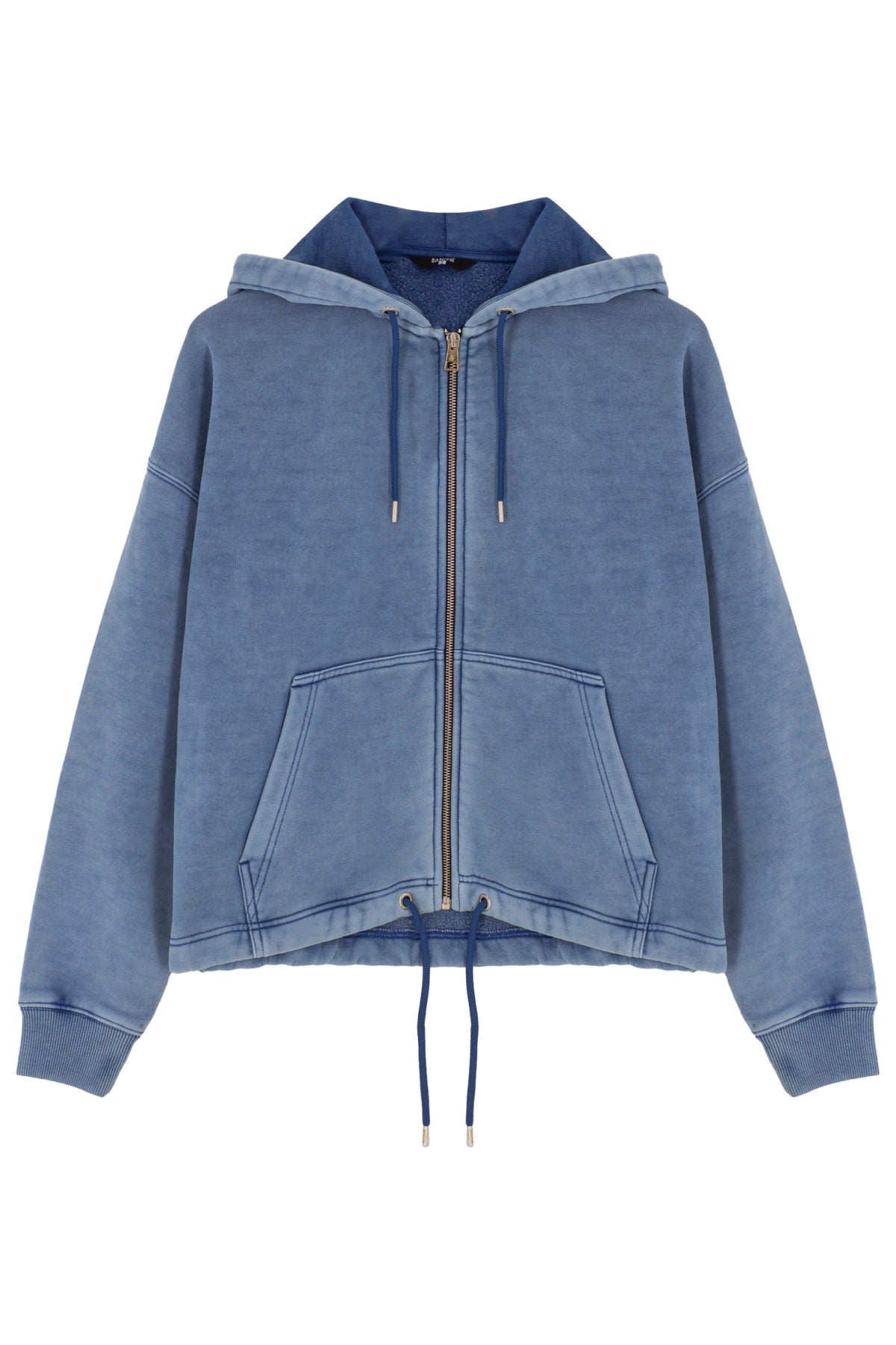 Cotton Zipper Sweatshirt - Hypo Blue
