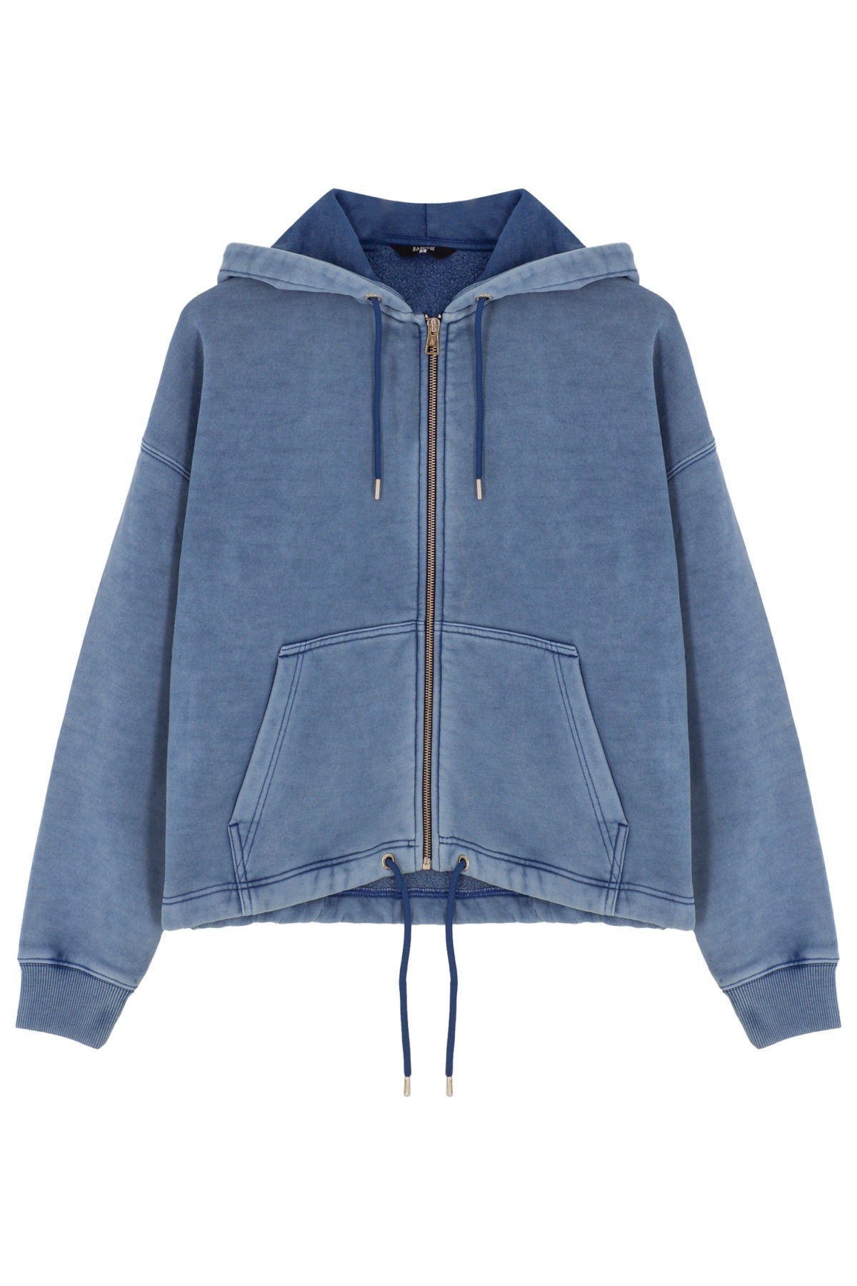 Cotton Zipper Sweatshirt - Hypo Blue