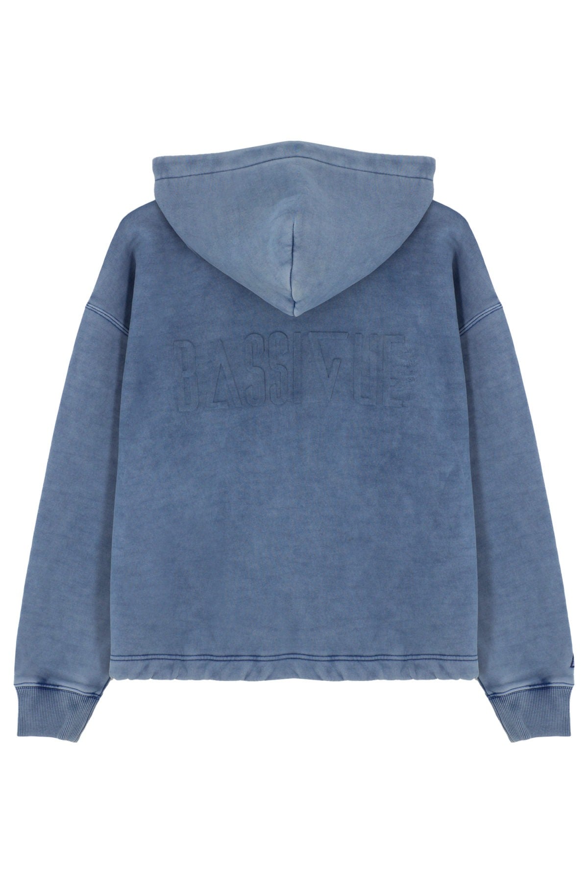 Cotton Zipper Sweatshirt - Hypo Blue