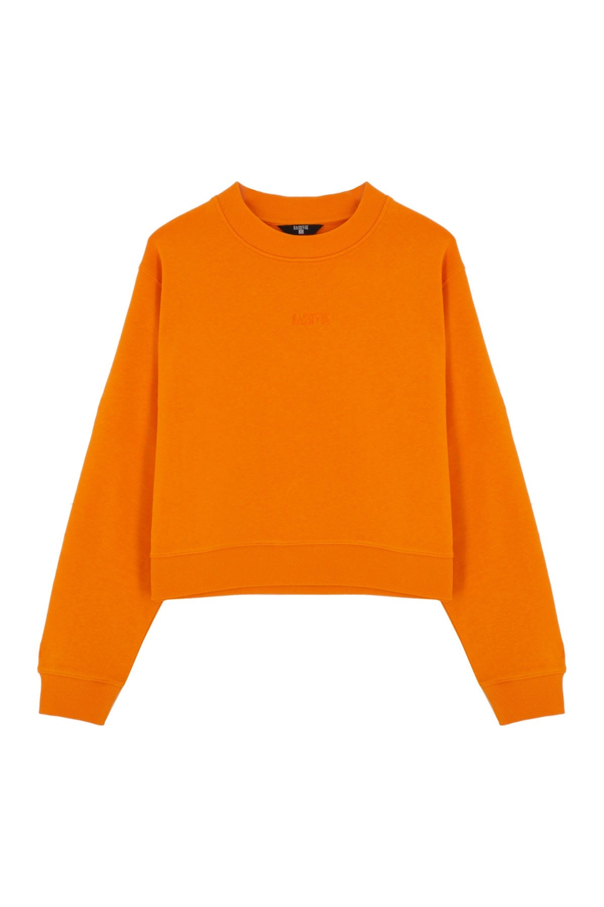 Cotton Crewneck Sweatshirt - Persimman Orange