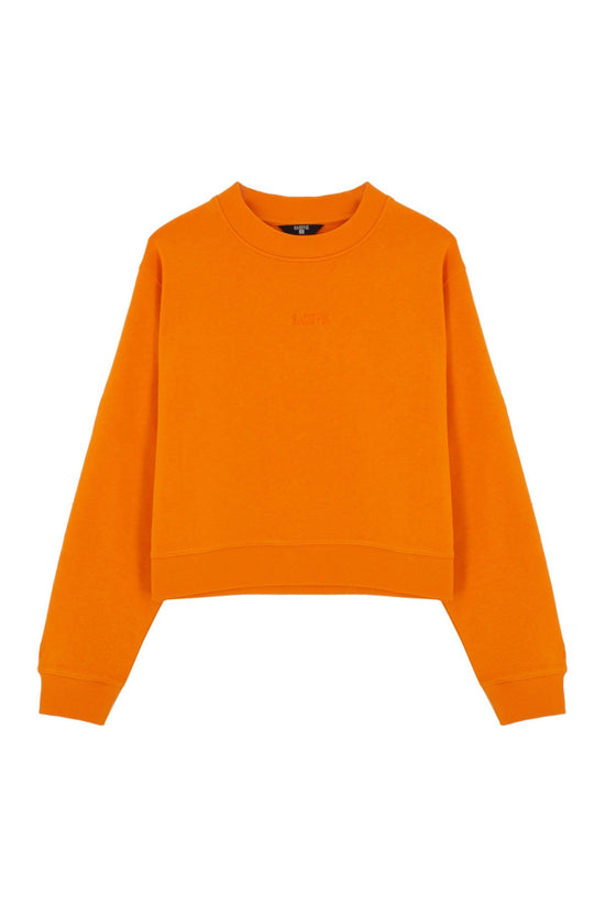 Cotton Crewneck Sweatshirt - Persimman Orange