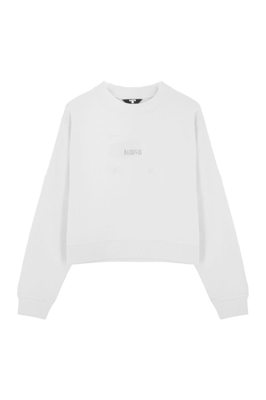 Bisiklet Yaka Sweatshirt - Beyaz