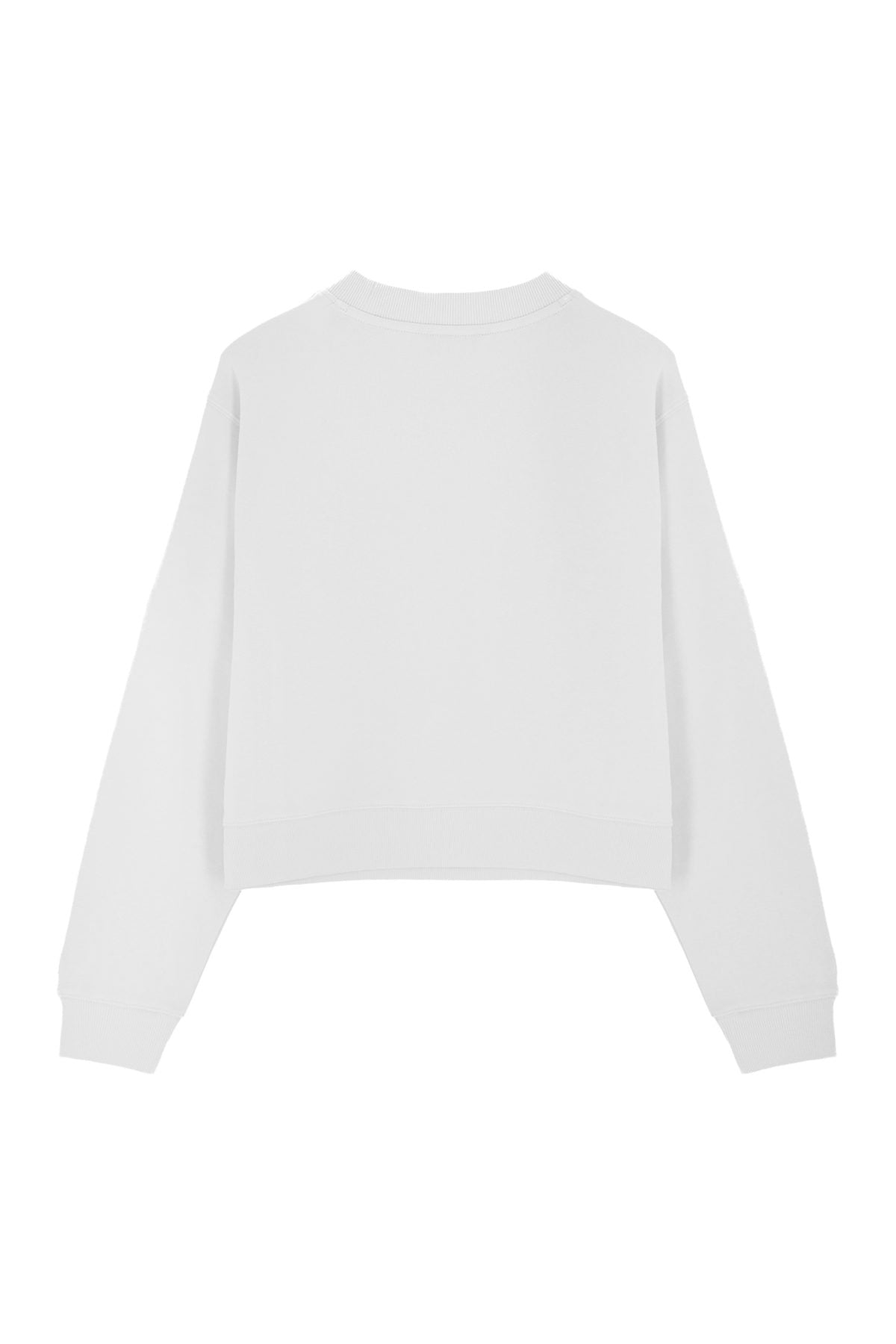 Bisiklet Yaka Sweatshirt - Beyaz