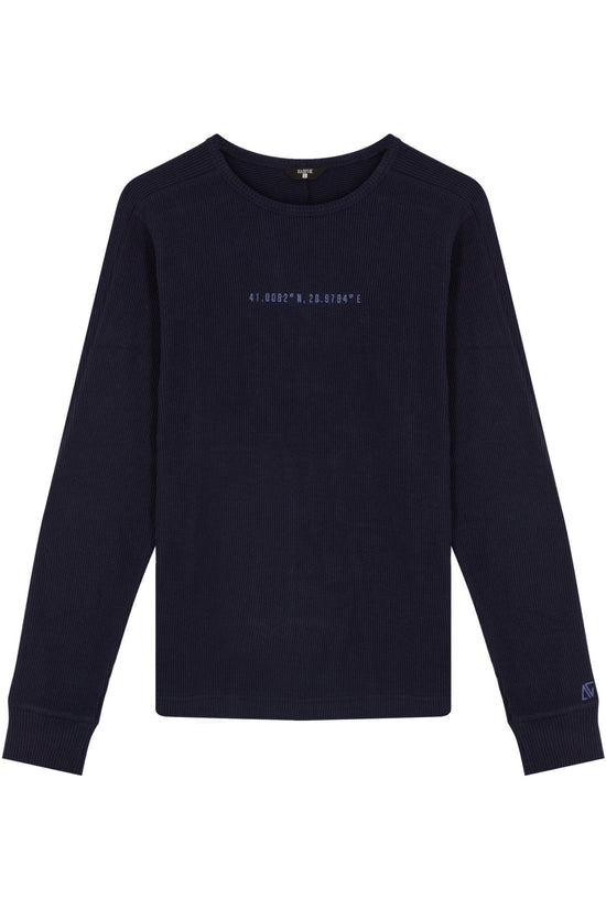 Waffle Sweatshirt - Dark Navy