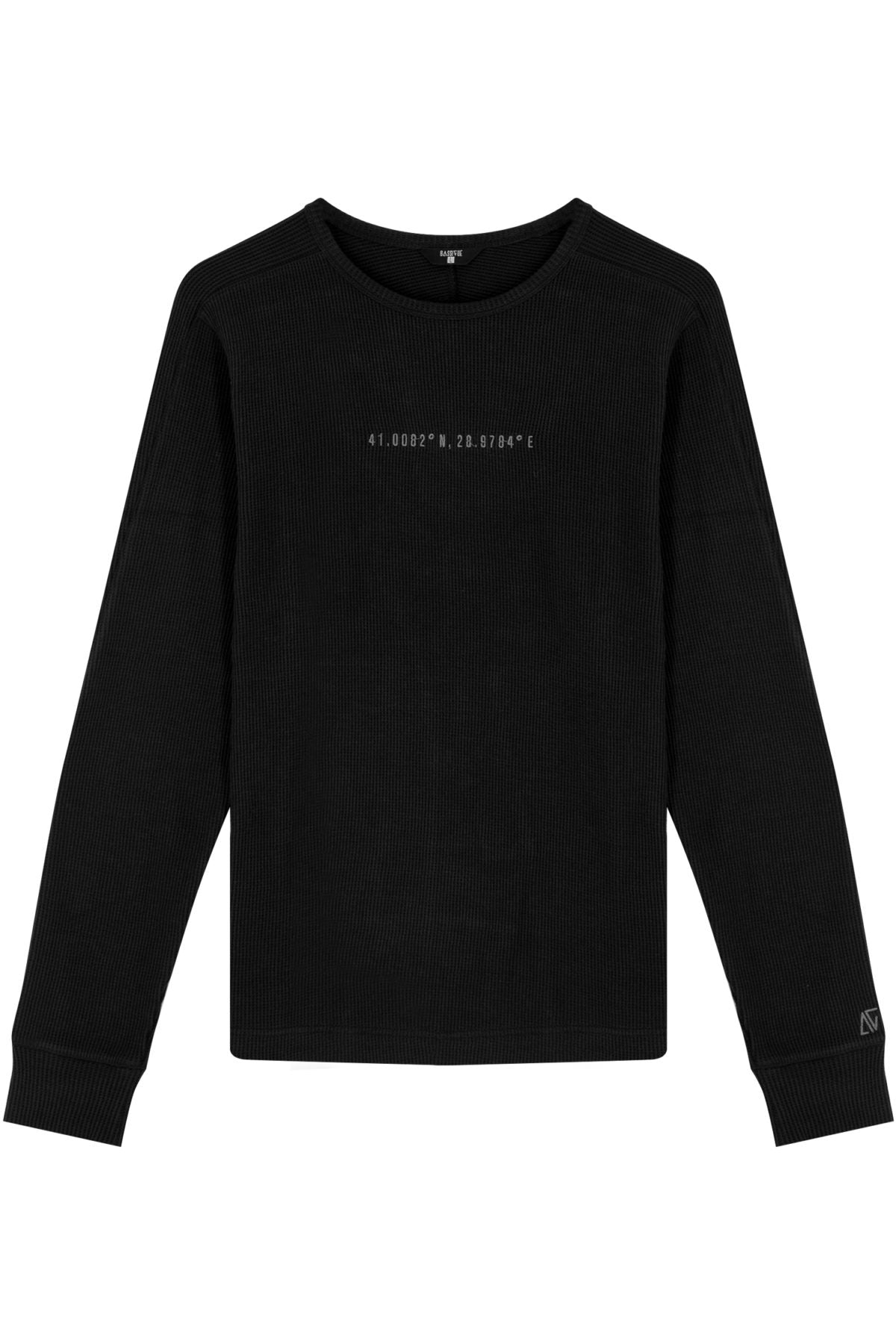 Waffle Sweatshirt - Black