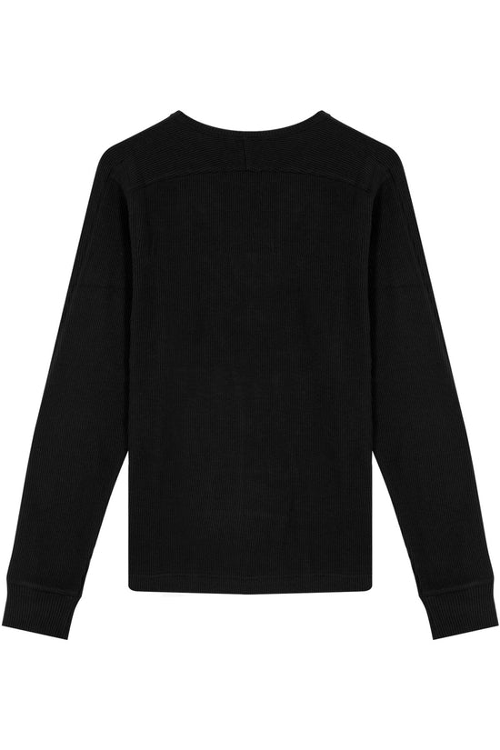 Waffle Sweatshirt - Black