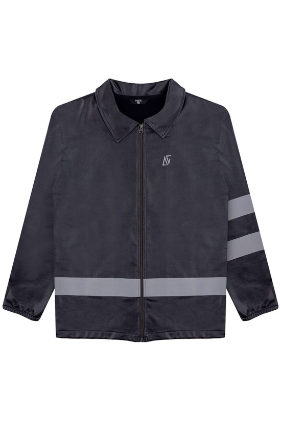 Black Reflective Raincoat