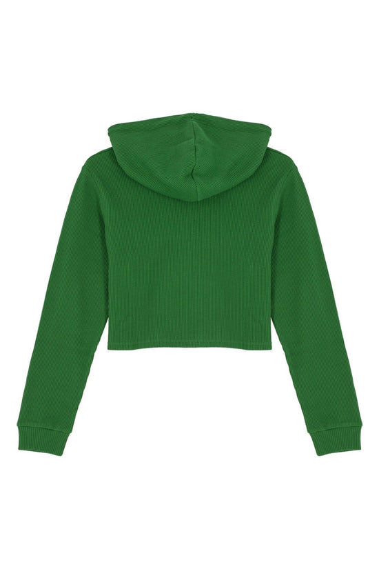 Waffle Hoodie - Verdant Green