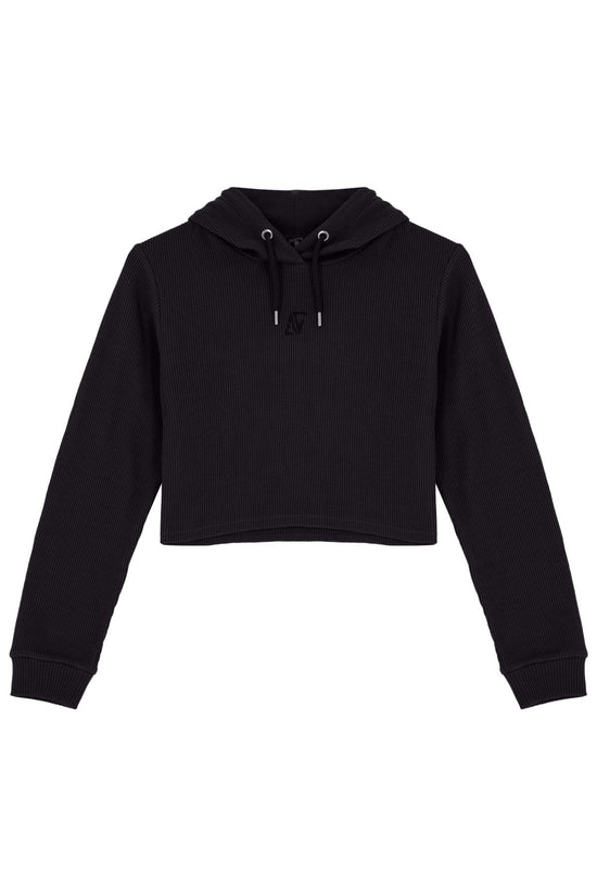 Load image into Gallery viewer, Waffle Hoodie - Black
