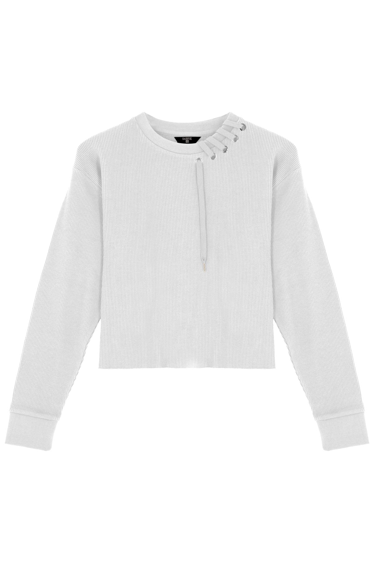 Waffle Sweatshirt - White