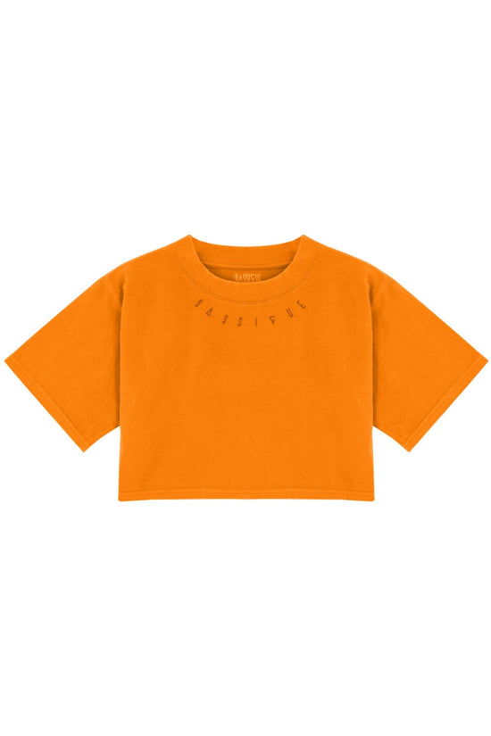 High Density Crop T-shirt - Persimman Orange