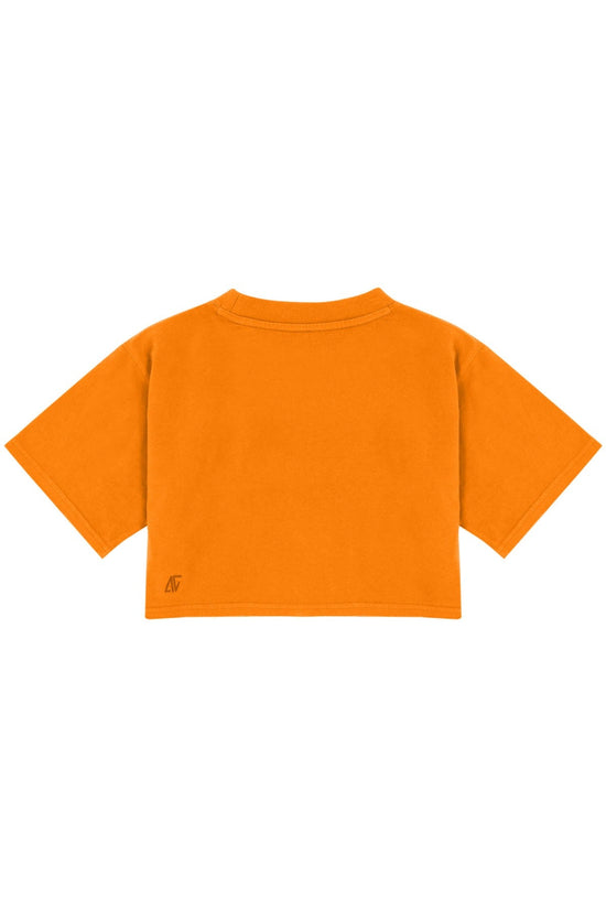 High Density Crop T-shirt - Persimman Orange
