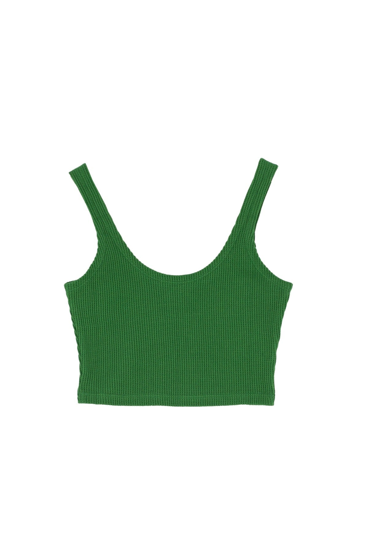 Waffle Tank Top - Verdant Green