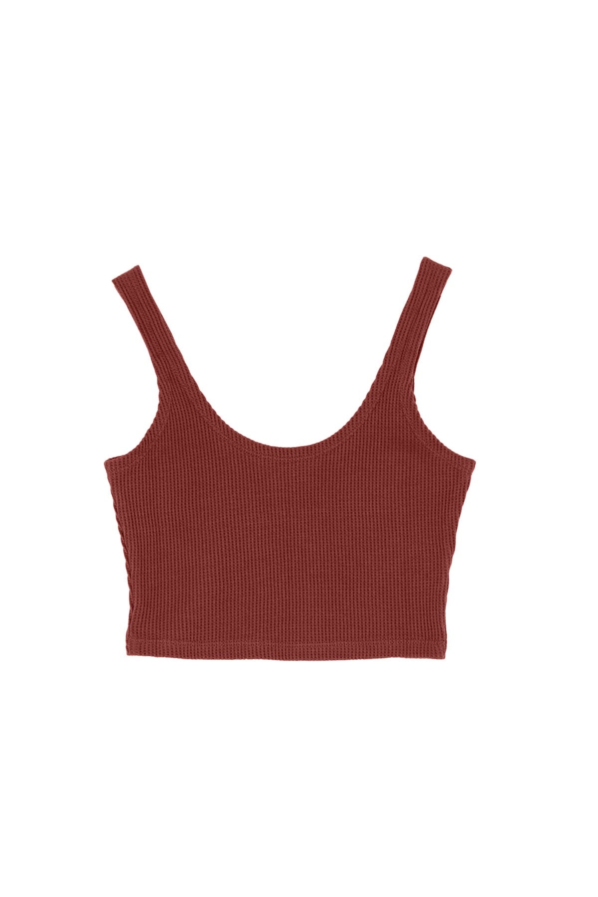 Waffle Tank Top - Fired Brick