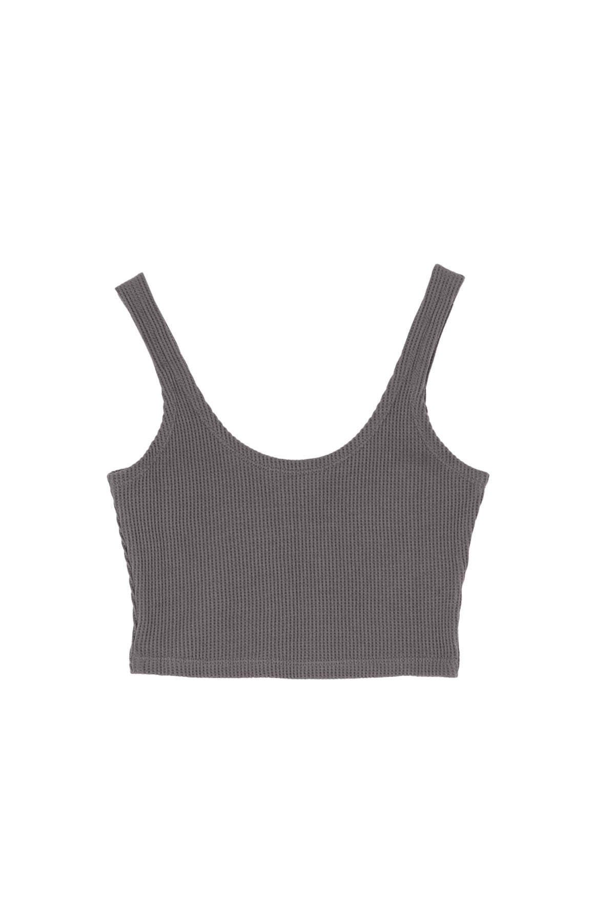 Waffle Tank Top - Grey