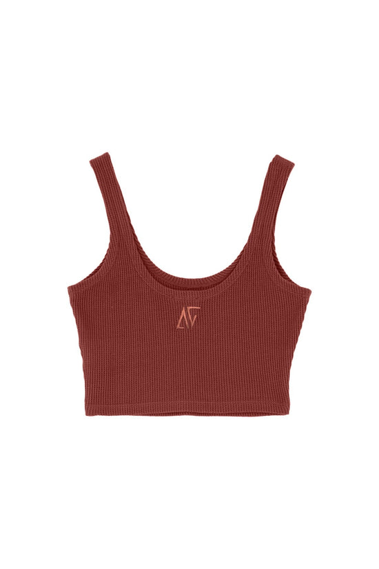 Waffle Tank Top - Fired Brick