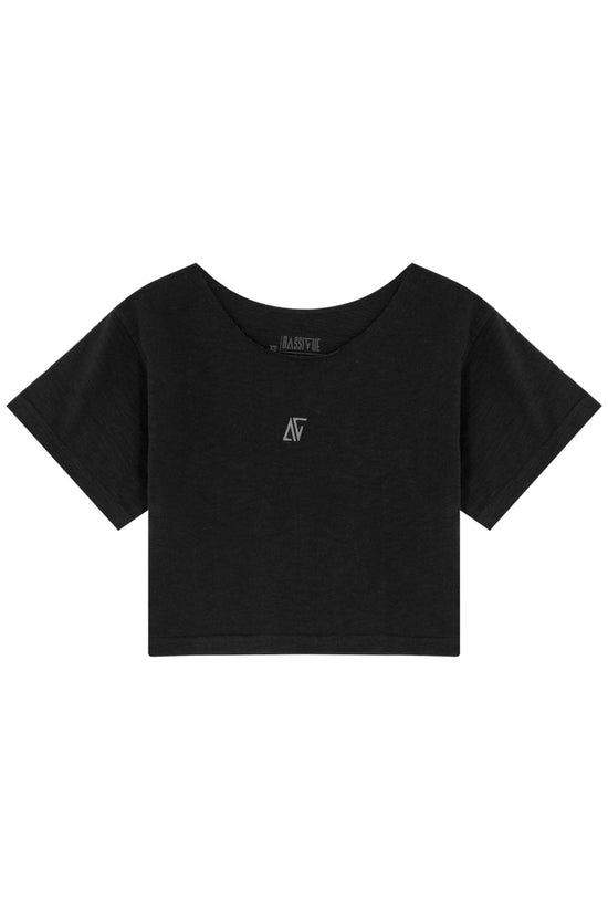 Cotton Crop T-Shirt - Black
