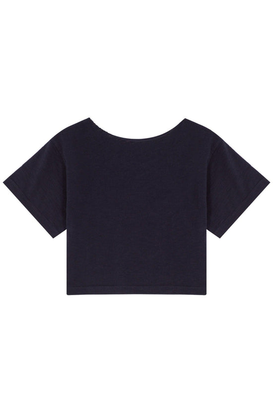 Crop T-shirt - Koyu Lacivert