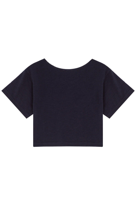 Cotton Crop T-Shirt - Dark Navy