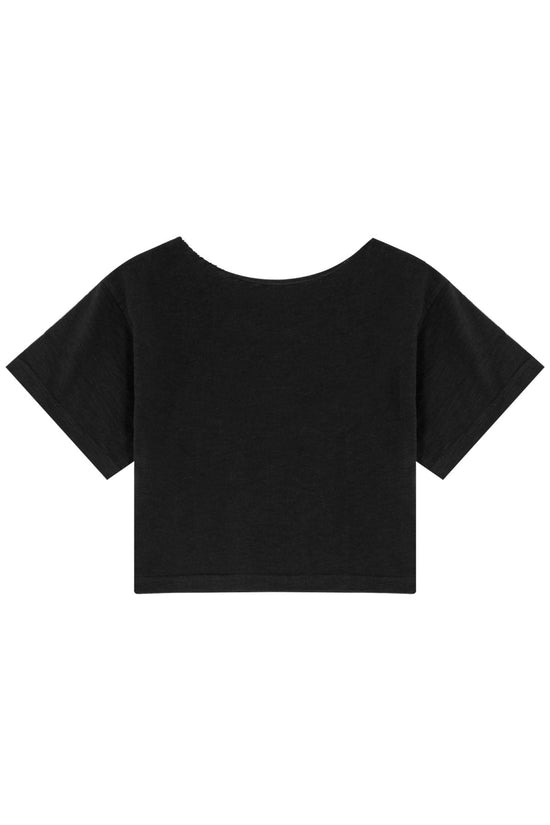 Cotton Crop T-Shirt - Black