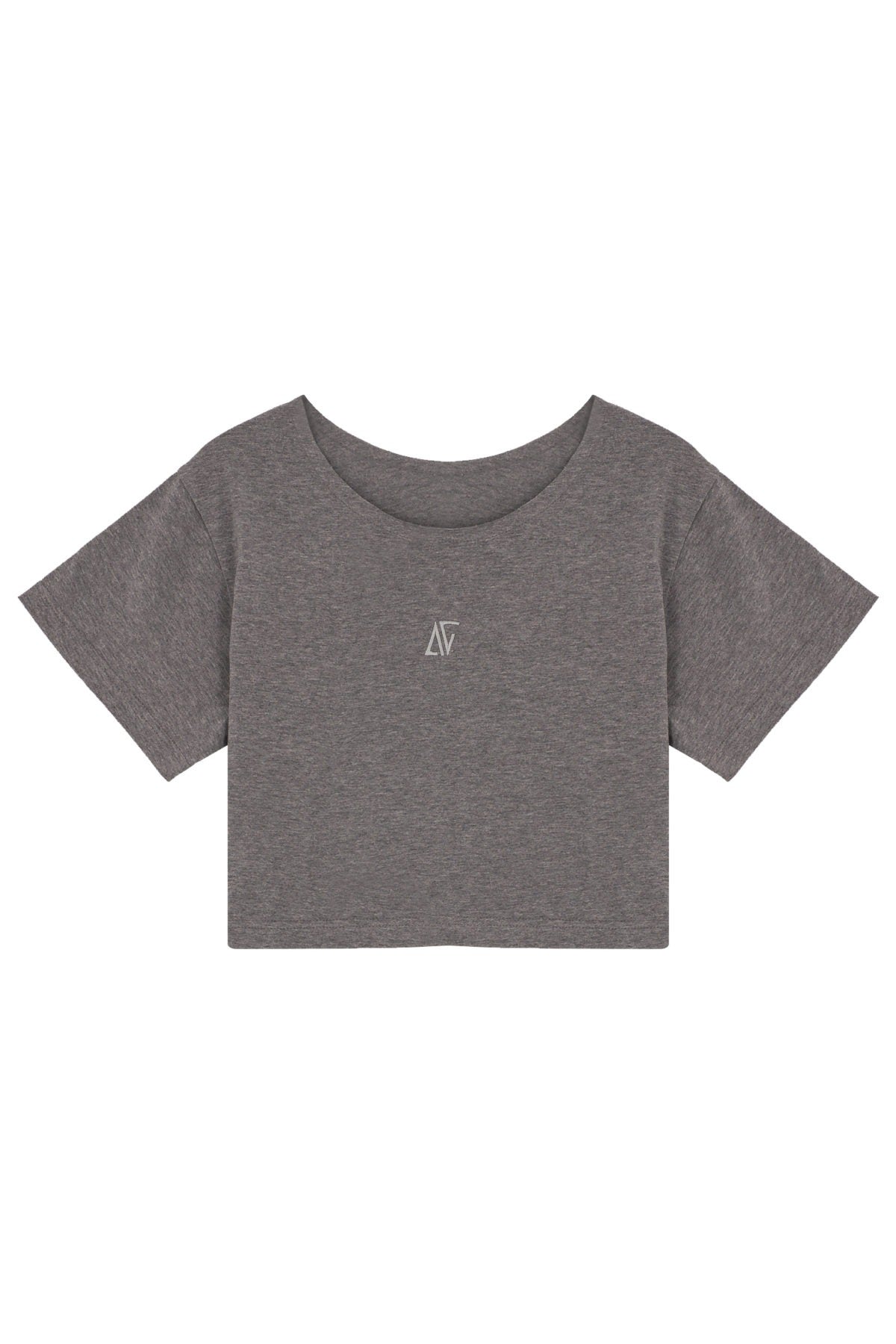 Crop T-shirt - Gri