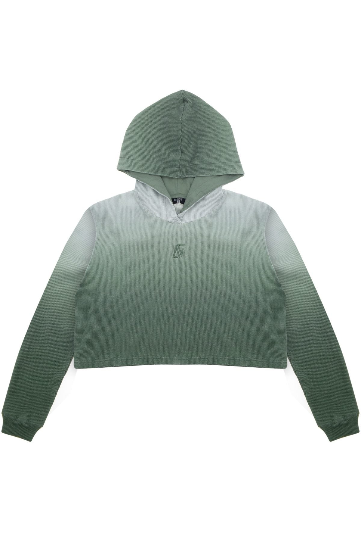 Waffle Hoodie - Green Ombre