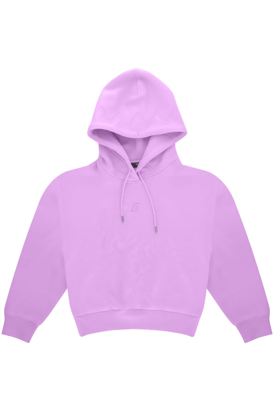 Crop Hoodie - Purple Chives