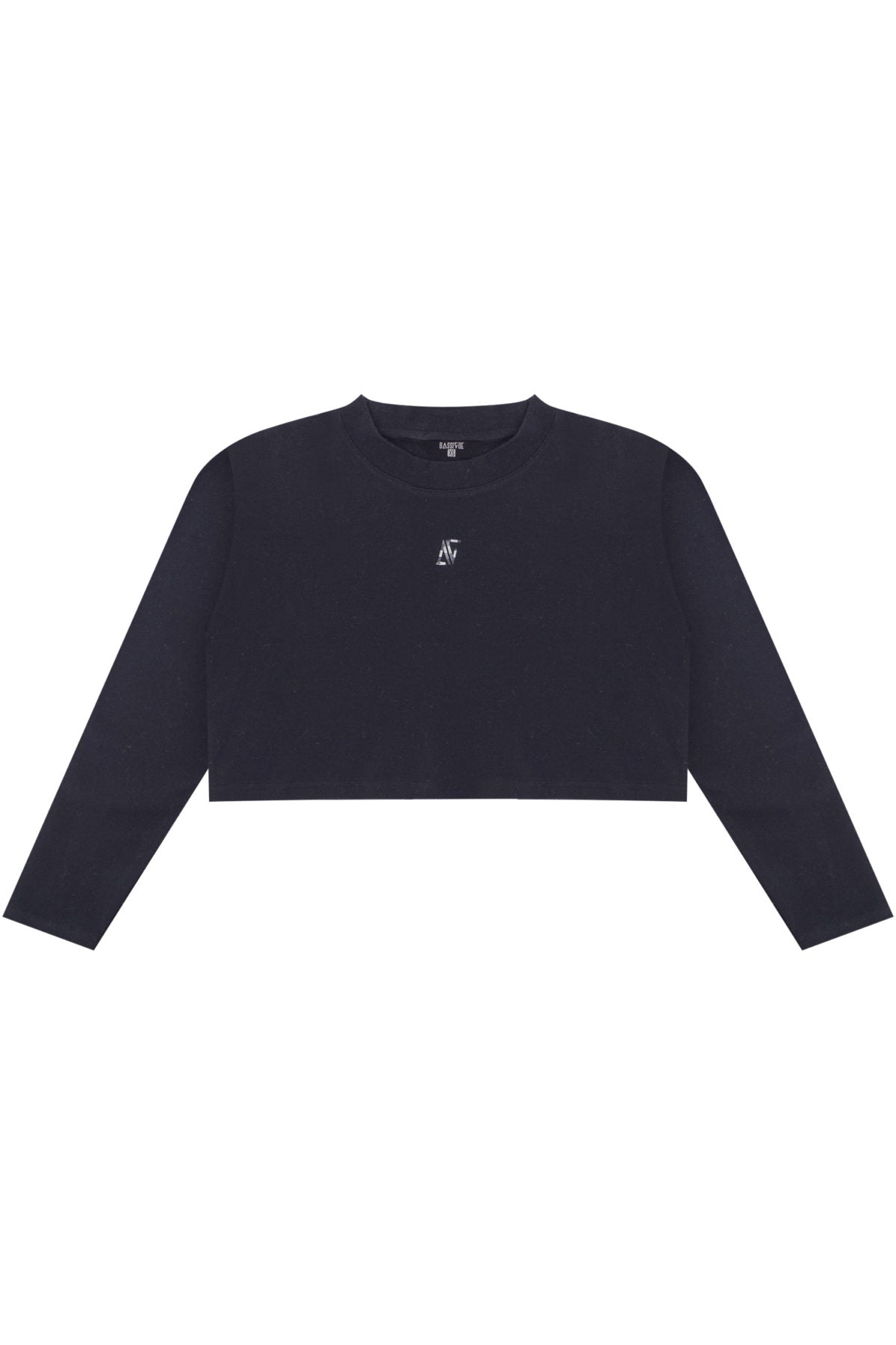 Cotton Crop Long Sleeve T-Shirt - Black