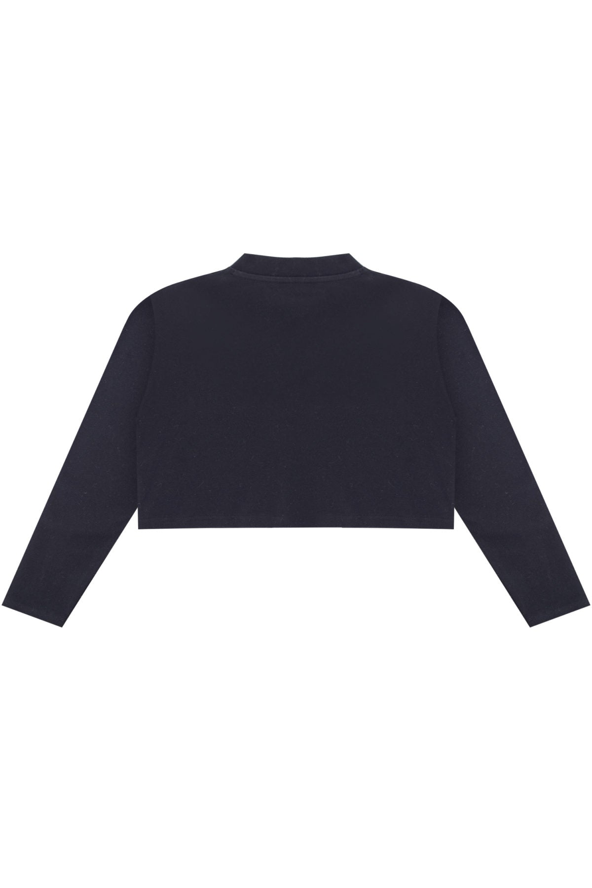 Cotton Crop Long Sleeve T-Shirt - Black