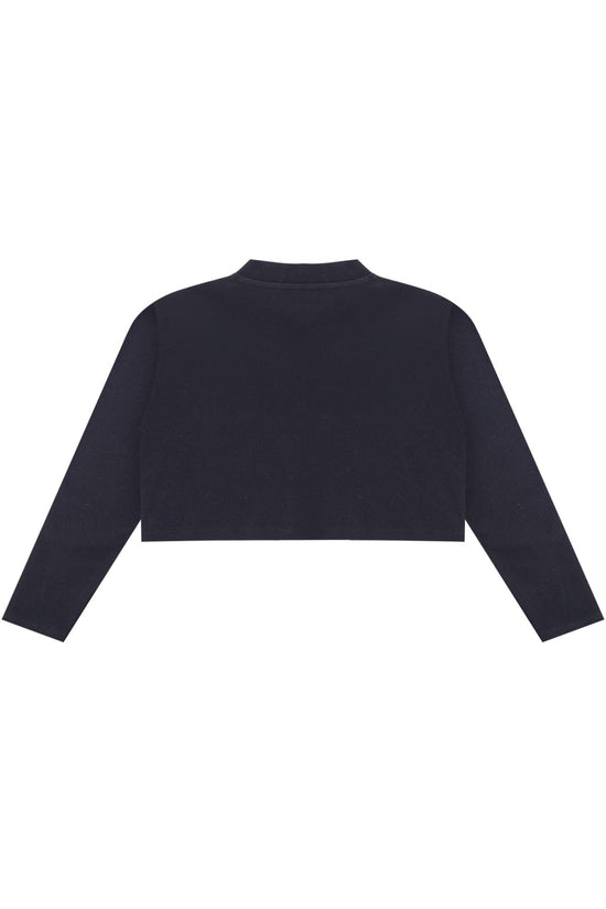 Cotton Crop Long Sleeve T-Shirt - Black