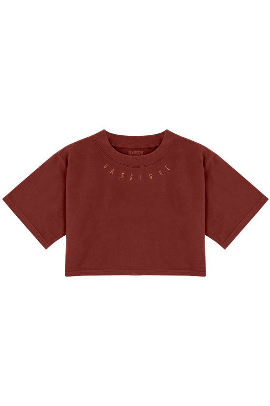 High Density Crop T-shirt - Fire Brick