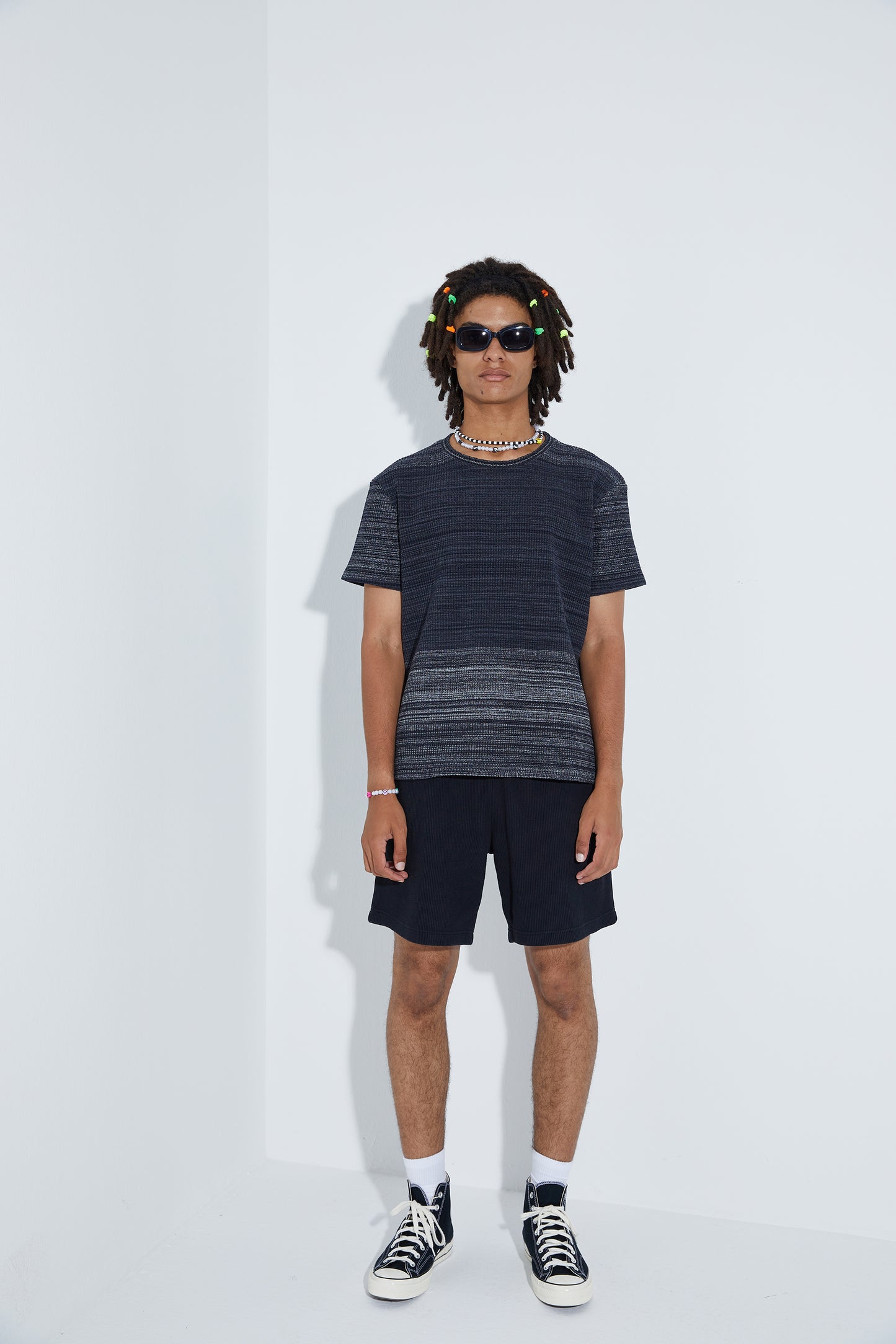 Full Knit T-Shirt - Black