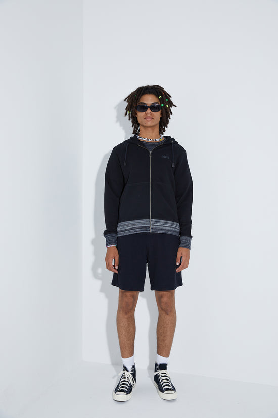 Knit Fermuarlı Sweatshirt - Siyah