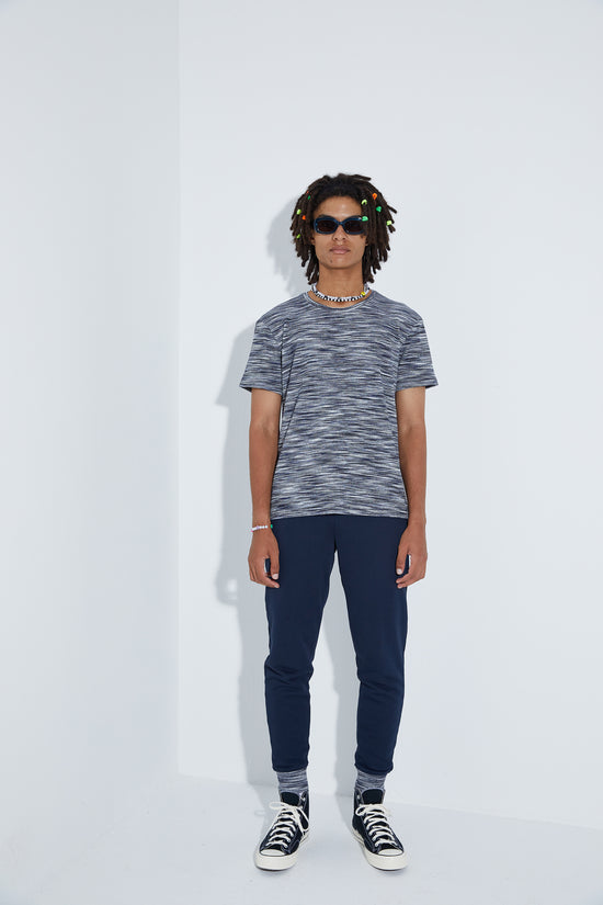 Full Knit T-Shirt - Navy