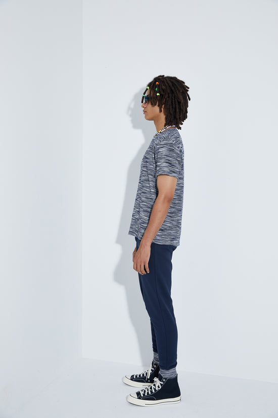 Full Knit T-Shirt - Navy