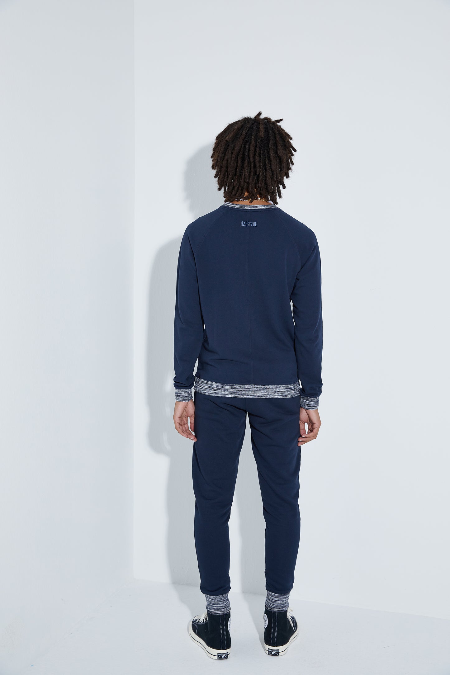 Knit Sweatshirt- Navy