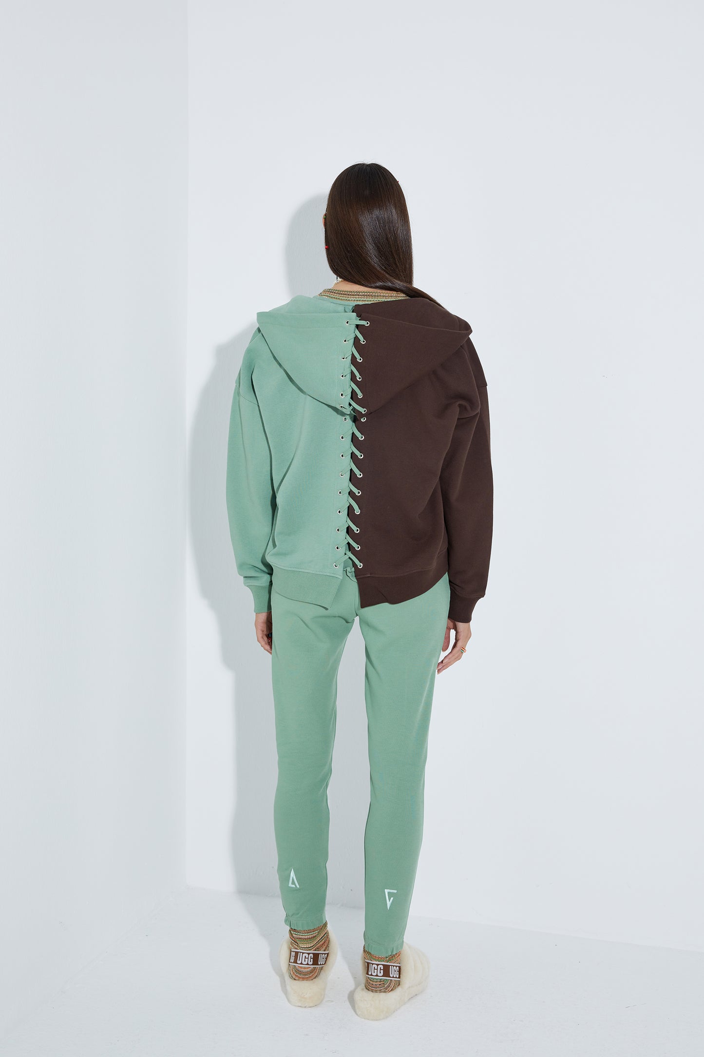 Birdeye Zipper Sweatshirt-Jade/Dark Oak