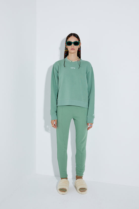 Cotton Crewneck Sweatshirt - Jade