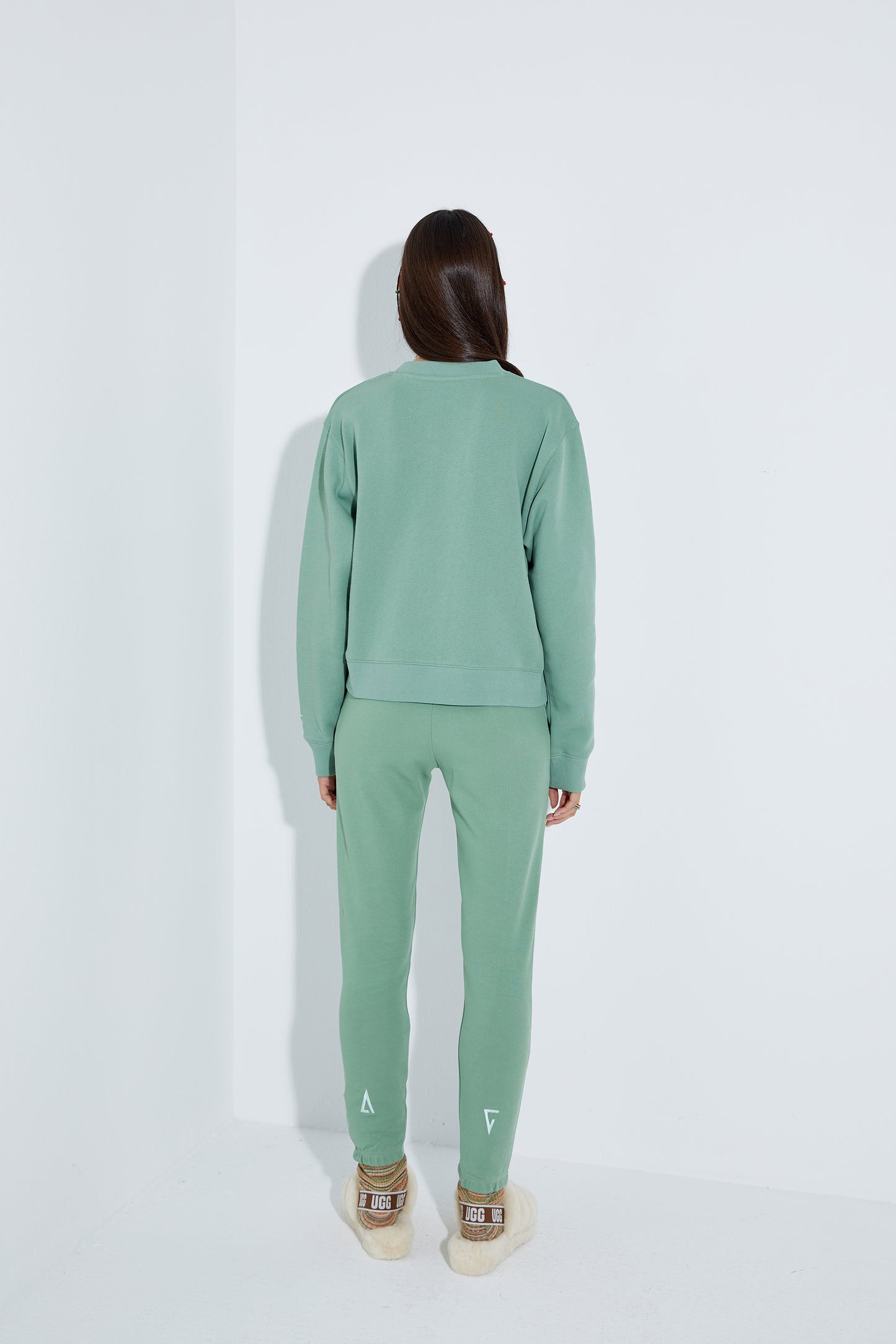 Cotton Crewneck Sweatshirt - Jade