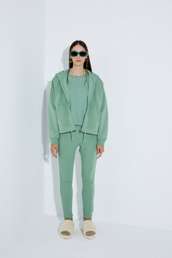 Dyna Zipper Hoodie - Jade